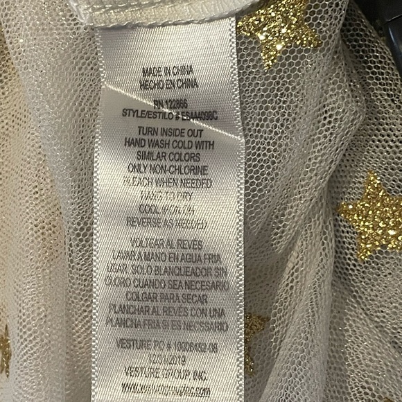 Zunie 2 pack Tutu/ Skirt Pink and White Stars Polkadots Gold Size 5/6 - Picture 7 of 7